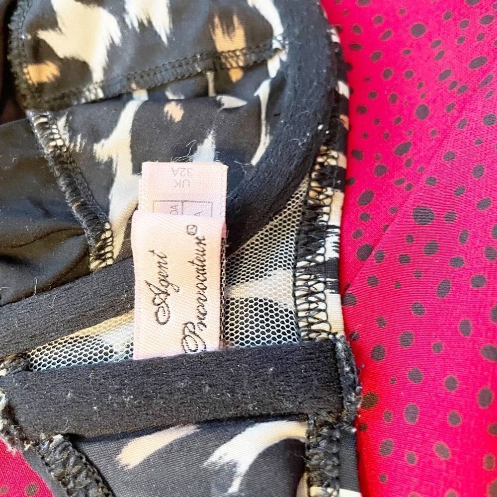 Agent Provocateur bikini Cheetah Print Balconette 32A black - Picture 6 of 13
